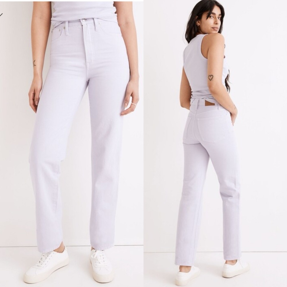 Madewell‎ NWT Perfect Vintage Straight Jean: Garment-Dyed in Lavender size 25